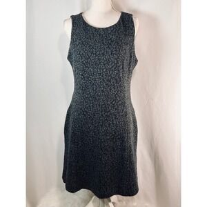 Nicole Miller New York Gray Black Animal Print Sleeveless Sheath Dress Size 8